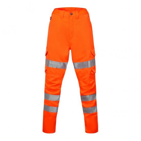 Leo Pennymoor EcoViz Women's Poly/Cotton Cargo Trousers Orange - Работно облекло - 