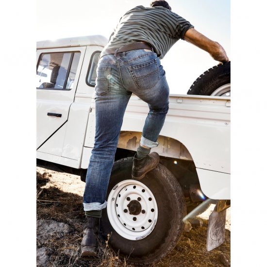 JP1880 Jeans Straight Fit Super Stretch Denim Used Blue - Дънки и панталони - мъжки Дънки и панталони големи размери