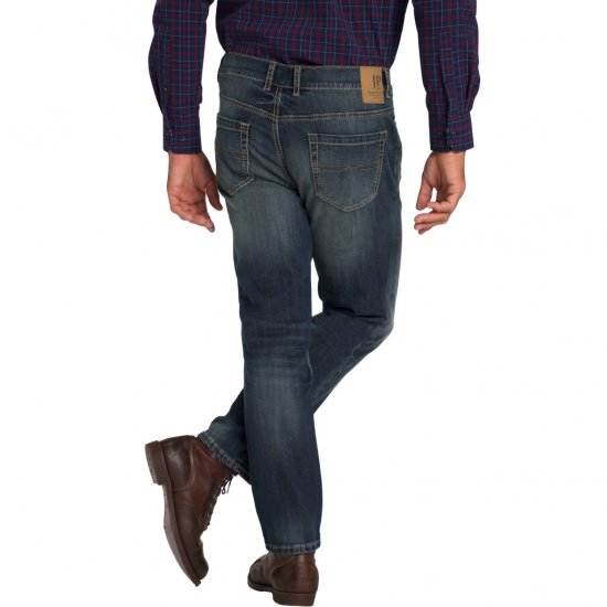 JP1880 Jeans Straight Fit Super Stretch Denim Used Blue - Дънки и панталони - мъжки Дънки и панталони големи размери
