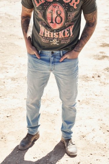 JP1880 Jeans Regular Fit 5-Pocket Bleached Denim - Дънки и панталони - мъжки Дънки и панталони големи размери