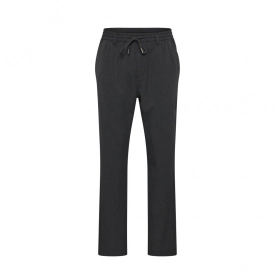 North Latitude Dress Pants Elastic Waist Dark Grey Melange - Панталони - мъжки панталони големи размери