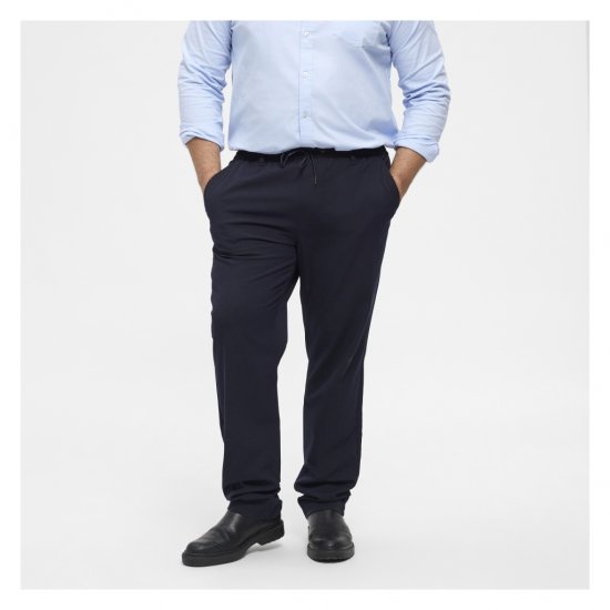 North Latitude Dress Pants Elastic Waist Navy Blue - Панталони - мъжки панталони големи размери