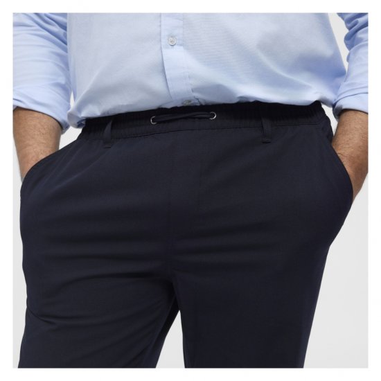 North Latitude Dress Pants Elastic Waist Navy Blue - Панталони - мъжки панталони големи размери