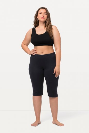 Ulla Popken Stretch Knit Bike Shorts Blue - Ulla Popken - Ulla Popken макси дрехи