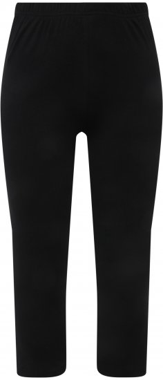 Ulla Popken Basic Stretch Knit Capris Black - Дамски Дънки & Панталони в Големи Размери – Plus Size - 