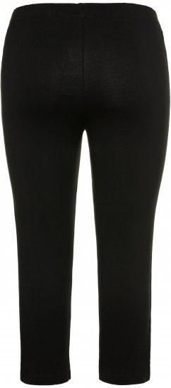 Ulla Popken Basic Stretch Knit Capris Black - Дамски Дънки & Панталони в Големи Размери – Plus Size - 