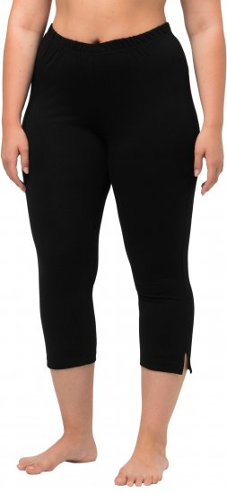 Ulla Popken Basic Stretch Knit Capris Black - Дамски Дънки & Панталони в Големи Размери – Plus Size - 