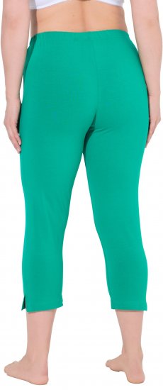 Ulla Popken Basic Stretch Knit Capris Green - Дамски Дънки & Панталони в Големи Размери – Plus Size - 