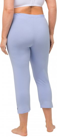 Ulla Popken Basic Stretch Knit Capris Blue - Дамски Дънки & Панталони в Големи Размери – Plus Size - 