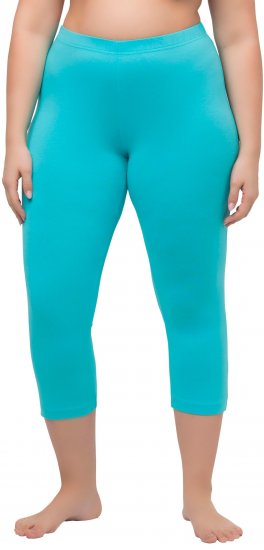 Ulla Popken Basic Stretch Knit Capris Blue - Дамски Дънки & Панталони в Големи Размери – Plus Size - 