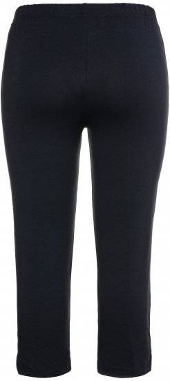 Ulla Popken Basic Stretch Knit Capris Navy - Дамски Дънки & Панталони в Големи Размери – Plus Size - 