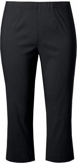 Ulla Popken Stretch Basic Bengaline Capri Pants Black - Дамски Дънки & Панталони в Големи Размери – Plus Size - 