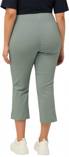 Ulla Popken Stretch Basic Bengaline Capri Pants Light Moss Green - Дамски Дънки & Панталони в Големи Размери – Plus Size - 