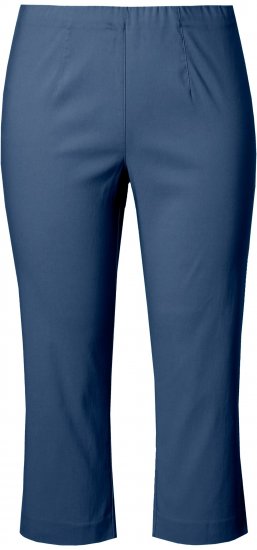 Ulla Popken Stretch Basic Bengaline Capri Pants Denim Blue - Дамски Дънки & Панталони в Големи Размери – Plus Size - 