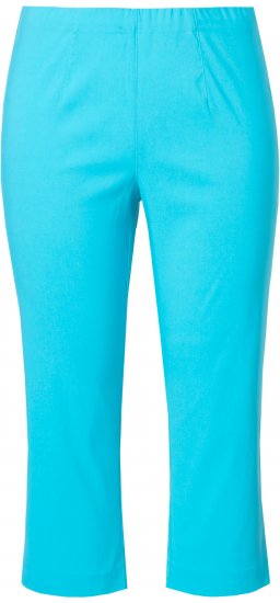 Ulla Popken Stretch Basic Bengaline Capri Pants Deep Aqua - Дамски Дънки & Панталони в Големи Размери – Plus Size - 