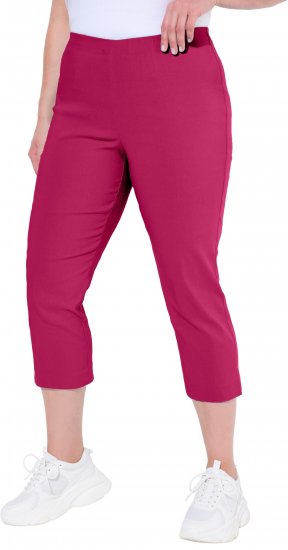 Ulla Popken Stretch Basic Bengaline Capri Pants Pale Lilac - Дамски Дънки & Панталони в Големи Размери – Plus Size - 