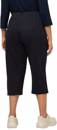 Ulla Popken Pull On Knit Elastic Waist Pocket Crop Pants Blue - Дамски Дънки & Панталони в Големи Размери – Plus Size - 