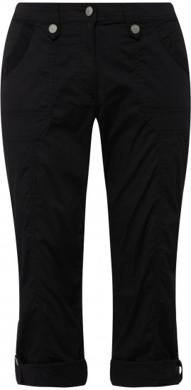 Ulla Popken Roll Tab Hem Stretch Cargo Pants Black - Дамски Дънки & Панталони в Големи Размери – Plus Size - 