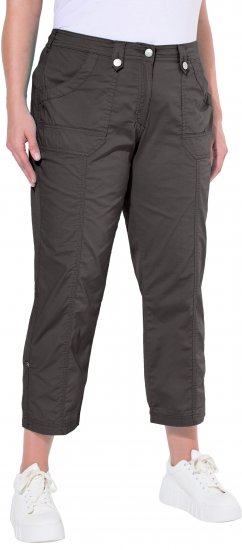 Ulla Popken Roll Tab Hem Stretch Cargo Pants Grey - Дамски Дънки & Панталони в Големи Размери – Plus Size - 