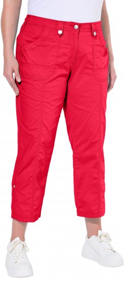 Ulla Popken Roll Tab Hem Stretch Cargo Pants Red - Дамски Дънки & Панталони в Големи Размери – Plus Size - 