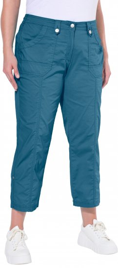 Ulla Popken Roll Tab Hem Stretch Cargo Pants Blue - Дамски Дънки & Панталони в Големи Размери – Plus Size - 