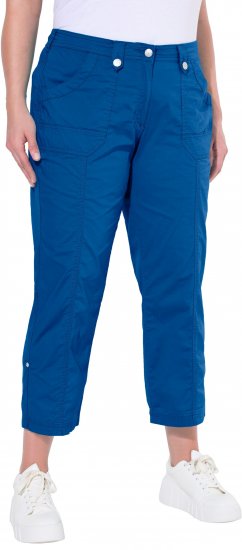 Ulla Popken Roll Tab Hem Stretch Cargo Pants Blue - Дамски Дънки & Панталони в Големи Размери – Plus Size - 