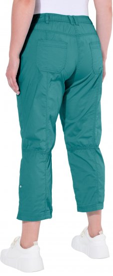 Ulla Popken Roll Tab Hem Stretch Cargo Pants Teal - Дамски Дънки & Панталони в Големи Размери – Plus Size - 