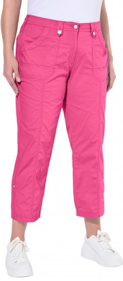 Ulla Popken Roll Tab Hem Stretch Cargo Pants Pink - Дамски Дънки & Панталони в Големи Размери – Plus Size - 