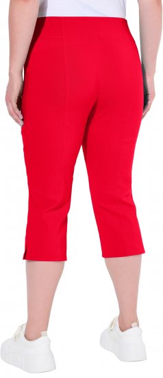 Ulla Popken Bengaline Elastic Waist Stretch Capri Pants Red - Дамски Дънки & Панталони в Големи Размери – Plus Size - 