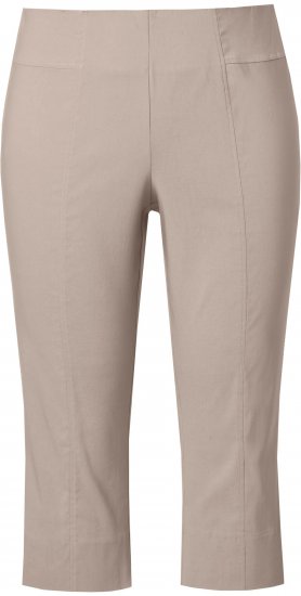 Ulla Popken Bengaline Elastic Waist Stretch Capri Pants Orange - Дамски Дънки & Панталони в Големи Размери – Plus Size - 