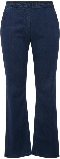 Ulla Popken Straight Leg Elastic Waist Mandy Fit Stretch Jeans Denim Blue - Дамски Дънки & Панталони в Големи Размери – Plus Size - 