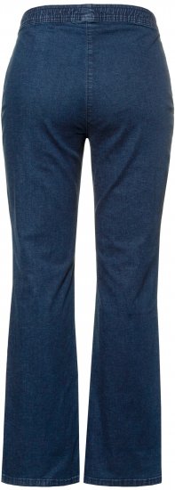 Ulla Popken Straight Leg Elastic Waist Mandy Fit Stretch Jeans Denim Blue - Дамски Дънки & Панталони в Големи Размери – Plus Size - 