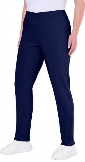 Ulla Popken Bengaline Slim Leg Sienna Fit Elastic Waist Pants Blue - Дамски Дънки & Панталони в Големи Размери – Plus Size - 