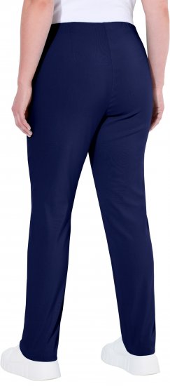 Ulla Popken Bengaline Slim Leg Sienna Fit Elastic Waist Pants Blue - Дамски Дънки & Панталони в Големи Размери – Plus Size - 