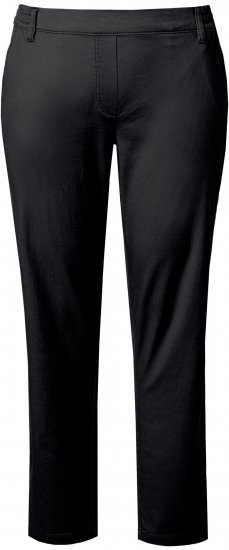 Ulla Popken Chino Elastic Waist Stretch Cotton Pants Black - Дамски Дънки & Панталони в Големи Размери – Plus Size - 