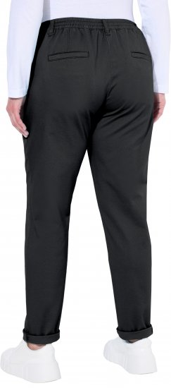 Ulla Popken Chino Elastic Waist Stretch Cotton Pants Black - Дамски Дънки & Панталони в Големи Размери – Plus Size - 