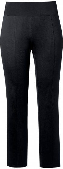 Ulla Popken Slim Leg Sienna Fit Ponte Stretch Knit Pants Black - Дамски Дънки & Панталони в Големи Размери – Plus Size - 