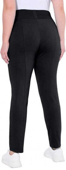 Ulla Popken Slim Leg Sienna Fit Ponte Stretch Knit Pants Black - Дамски Дънки & Панталони в Големи Размери – Plus Size - 