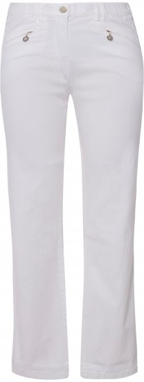 Ulla Popken Summer Pants Mony Snow White - Дамски Дънки & Панталони в Големи Размери – Plus Size - 