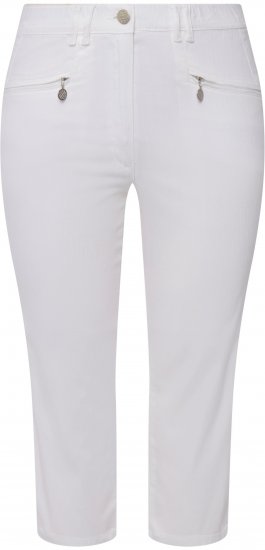 Ulla Popken Mony Stretch Capri Pants Snow White - Дамски Дънки & Панталони в Големи Размери – Plus Size - 