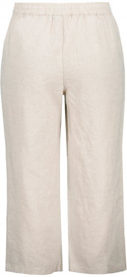 Ulla Popken Cool Linen Elastic Waist Capri Pants Brown - Дамски Дънки & Панталони в Големи Размери – Plus Size - 