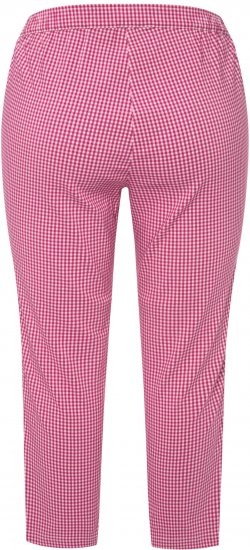 Ulla Popken Check Bengaline Slim Leg Sienna Fit Stretch Crop Pants Pale Lilac - Дамски Дънки & Панталони в Големи Размери – Plus Size - 