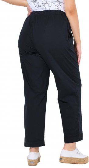 Ulla Popken Wide Leg Ruby Fit Stretch Chino Pants Navy - Дамски Дънки & Панталони в Големи Размери – Plus Size - 