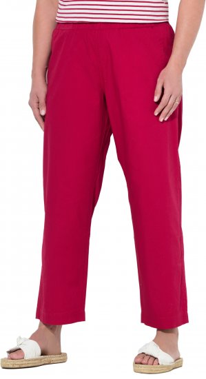 Ulla Popken Wide Leg Ruby Fit Stretch Chino Pants Salsa - Дамски Дънки & Панталони в Големи Размери – Plus Size - 