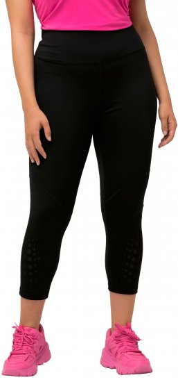 Ulla Popken Quick Dry Sport Crop Leggings Black - Дамски Дънки & Панталони в Големи Размери – Plus Size - 