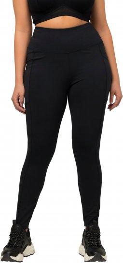 Ulla Popken High Waist Quick Dry Recycled Stretch Leggings Black - Дамски Дънки & Панталони в Големи Размери – Plus Size - 