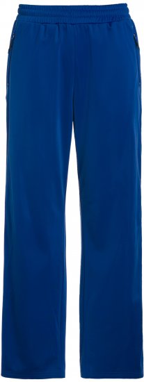 Ulla Popken Snap Placket Side Seam Wide Leg Recycled Polyester Knit Joggers Blue - Дамски Дънки & Панталони в Големи Размери – Plus Size - 