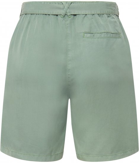 Ulla Popken Tie Belt Lyocell Shorts Moss Green - Дамски Дънки & Панталони в Големи Размери – Plus Size - 