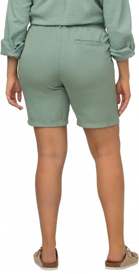 Ulla Popken Tie Belt Lyocell Shorts Moss Green - Дамски Дънки & Панталони в Големи Размери – Plus Size - 
