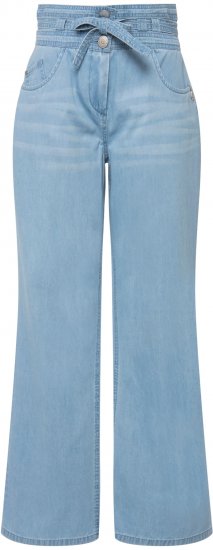 Ulla Popken Soft Denim Wide Leg Jeans Blue Denim - Дамски Дънки & Панталони в Големи Размери – Plus Size - 